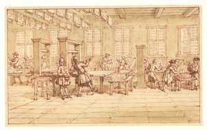 Gezicht in een drukkerij door Unbekannt