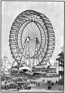 Reuzenrad, Internationale Tentoonstelling, Chicago, 1893 door Unbekannt