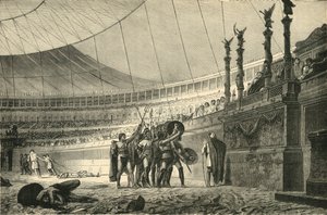 Gladiatoren groeten de keizer voordat ze het gevecht aangaan, 1890 door Unbekannt