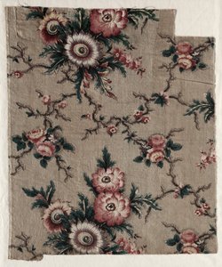 Glanzend chintz fragment, c. 1840