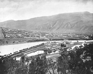 Glenwood Springs en badhuis, Colorado, VS, ca. 1900