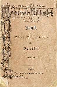 Goethes Faust I, het eerste deel van Reclams Universele Bibliotheek, verscheen op 10 november 1867