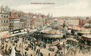 Goose Fair, Marktplein, Nottingham, Nottinghamshire, 1907 door Unbekannt