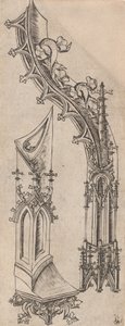 Gotische letter D, ca. 1480-1500