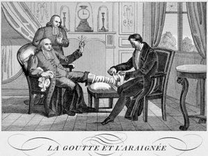Jicht en de Spin, ca. 1835 door Unbekannt