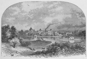 Overheidsgebouwen op Wards Island, 1883 door Unbekannt