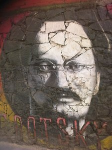 Graffiti van Leon Trotski