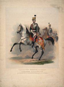Grootvorst Alexander Nikolajevitsj als kolonel-in-chief van het Oostenrijkse 4e Huzarenregiment, 1845 door Unbekannt