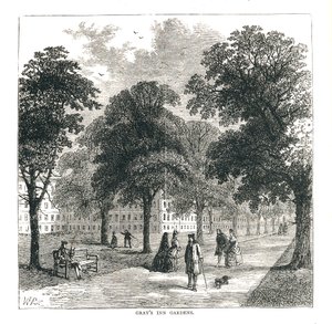 Grays Inn Gardens, 1878 door Unbekannt