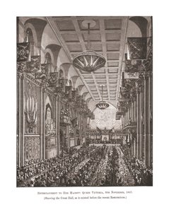 Grote Zaal Guildhall, 1837, 1886 door Unbekannt