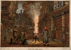 Grote pest in Londen, 1665 door Unbekannt