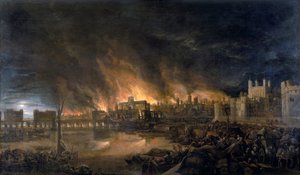 Grote brand van Londen door Unbekannt