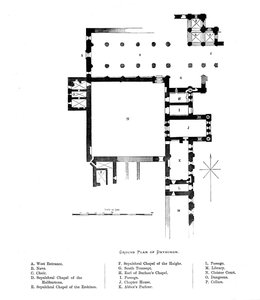 Grondplan van Dryburgh, 1897