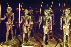 Groep Nubische soldaten, Egypte