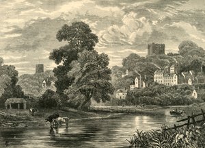 Guildford vanaf de rivier door Unbekannt