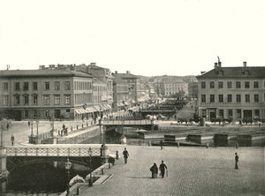 Gustav Adolfs torg en Ostra Hamngatan, Göteborg, Zweden, 1895 door Unbekannt