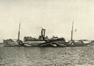 H.M. Auxiliary Cruiser Coronado gecamoufleerd, 1919 door Unbekannt