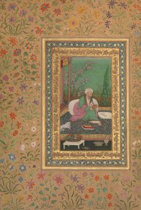 Haji Husain Bukhari, Folio uit het Shah Jahan Album, recto: begin 19e eeuw door Unbekannt