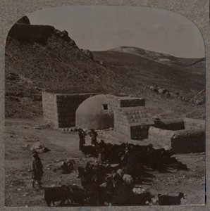 Halfweg herberg op de reis naar Jericho, ca. 1900 door Unbekannt