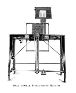 Hall Braille Stereotypeermachine, 1919