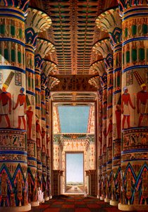 Zuilenhal, Karnak, Egypte door Unbekannt