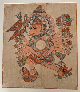 Hanuman in zijn tantrische vijfkoppige Pancha Mukha-vorm