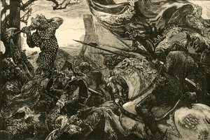 Harold bij de Slag bij Hastings, 1066