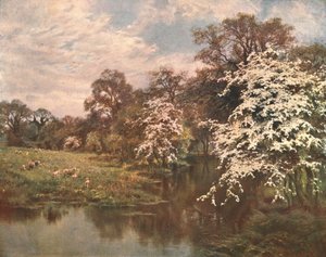 Meidoornbloesems, ca. 1899, ca. 1902 door Unbekannt