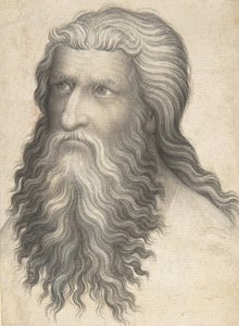 Hoofd van een Bebaarde Man, 1360-80 door Unbekannt