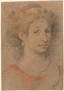 Hoofd van een vrouw, 1600s door Unbekannt