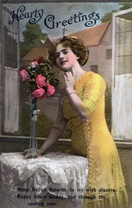 Hartelijke groeten, verjaardagskaart, ca. 1918 door Unbekannt