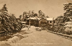 Zware Sneeuwval bij het Hoofdpostkantoor, Simla