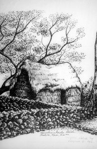 Heiau, Kailua-Kona, Hawaï, 19e eeuw door Unbekannt