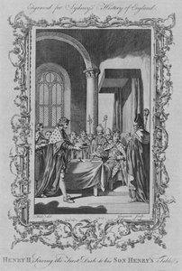 Hendrik II serveert het eerste gerecht aan de tafel van zijn zoon Hendrik door Unbekannt