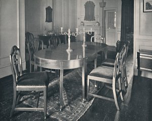 Hepplewhite Mahonie Eetkamermeubilair, 1760-1770, 1928