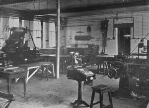 Heriot-Watt College, Edinburgh - Letterpress Machine Department, 1909