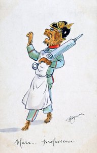 Herr Professor, Vintage Franse ansichtkaart, ca. 1900 door Unbekannt