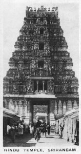 Hindoeïstische tempel, Srirangam, India, ca. 1925 door Unbekannt