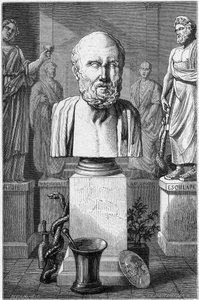 Hippocrates van Kos, oude Griekse arts, 1866