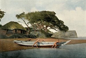 Honmoku, vissersdorp bij Yokohama, 1900