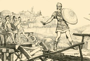 Horatius Cocles verdedigt de brug, 1890