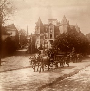 Paard-en-wagen ambulance, België, ca. 1914-ca. 1918 door Unbekannt