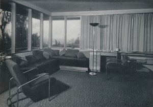Huis in Los Angeles door Richard J Neutra - Een interieurfoto van de woonvertrekken door Unbekannt