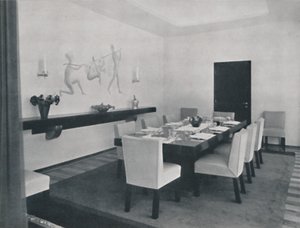 Huis in Boekarest door Rudolf Frankel - De eetkamer, 1942