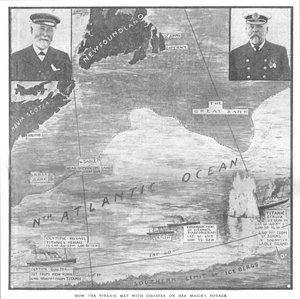 Hoe de Titanic een ramp ontmoette op haar eerste reis, 20 april 1912