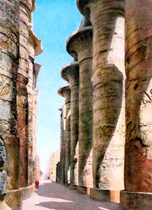 Hypostyle Hal, Tempel Karnak, Luxor, Egypte, 20e eeuw door Unbekannt