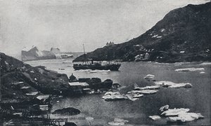 IJsbergen in de haven van St. Johns, 1924