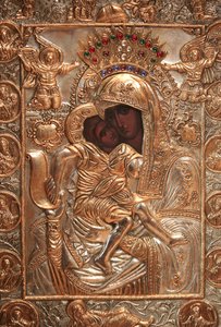 Icoon. Saint-Antoine-le-Grand orthodoxe kerk Saint-Laurent-en-Royans Frankrijk