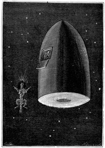 Illustratie uit De la Terre à la Lune van Jules Verne, 1865