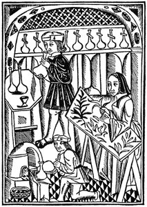 Illustratie uit Le Proprietaire des Choses, 1500, 1964 door Unbekannt